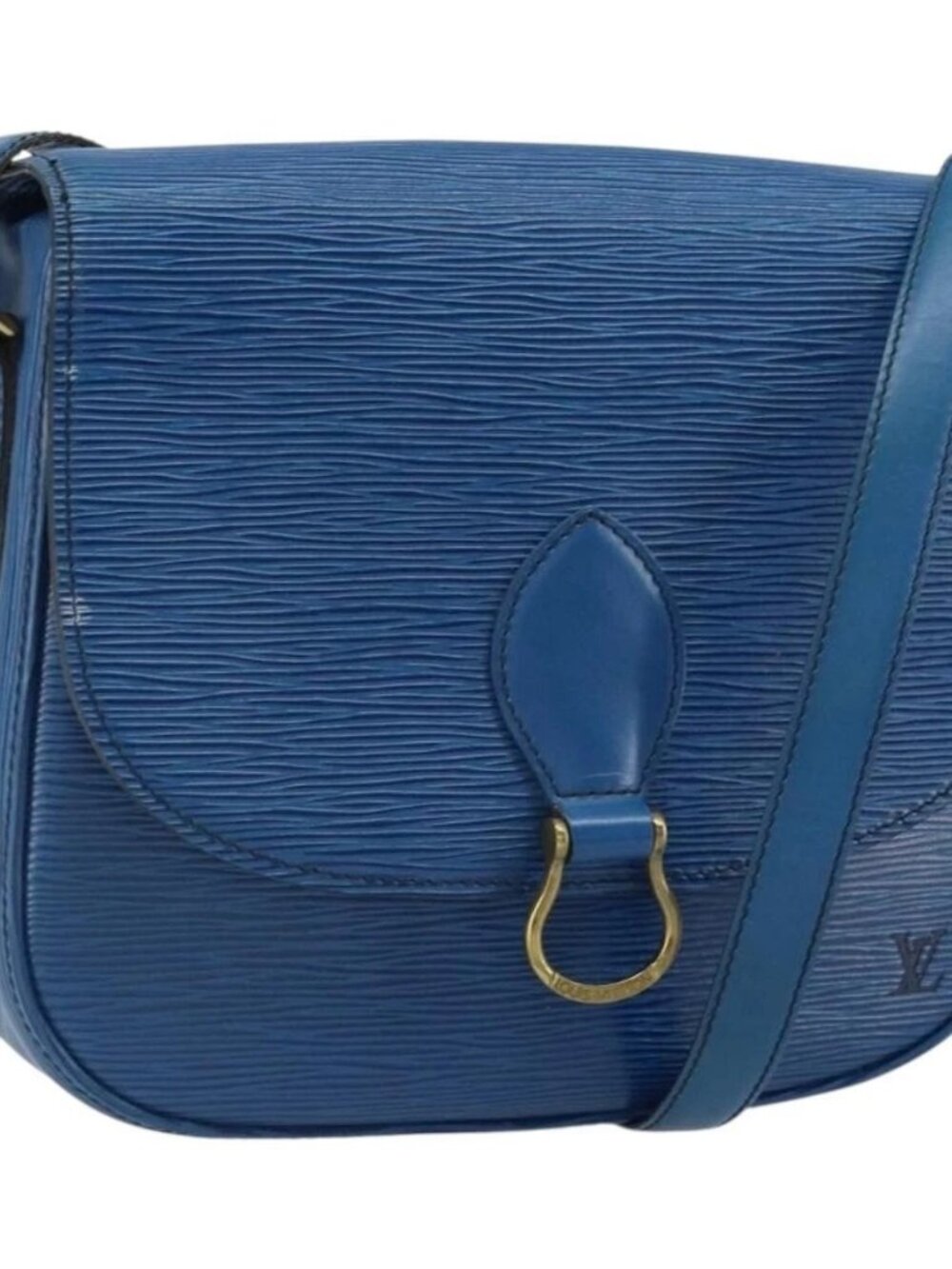 LOUIS VUITTON Epi Saint Cloud GM Shoulder Bag Toledo Blue